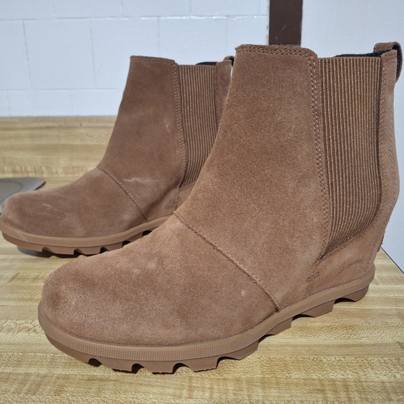 Sorel Joan of Arctic III Chelsea Wedge Suede Bootie Size 10 - Picture 6 of 10